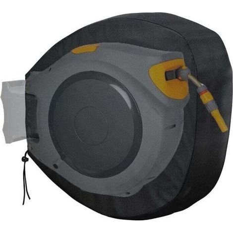 Enrouleur de tuyau d'arrosage rétractable 55 x 55 x 30 cm – Housse de protection murale pour votre tuyau d'arrosage et votre enrouleur