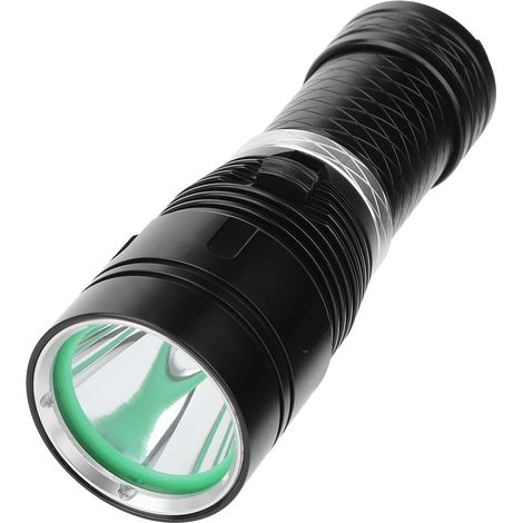 Schwarze Aluminium-LED-Taucherlampe L2 mit stufenloser Dimmfunktion, wasserdicht, ideal für Camping und andere Aktivitäten. (1/5)