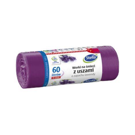 Sacchi per immondizia con manici - Profumo LAVANDA 60 l 16 pz STELLA