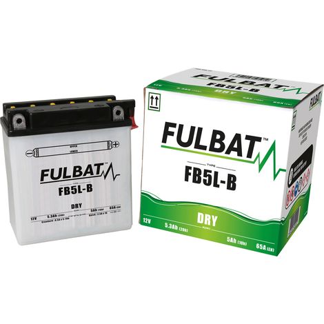 Batterie Fullbat FUL DRY - FB5L-B / YB5L-B (sèche, réparable, acide inclus)