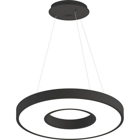 Lámpara colgante BERING 40W, negro, Triac regulable, Ø60cm, Blanco neutro, regulable