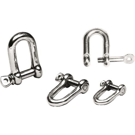 Manille droite inox - ORANGEMARINE - 4 mm (1/2)