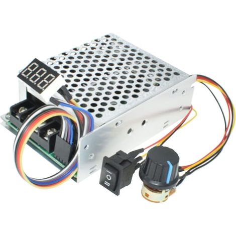 Contrôleur de Moteur Pwm à Balais Dc10-55v 60a Argenté Boîtier Abs et Métal, Circuit Précis Protection Thermique, Coque Extérieure Incluse (1/5)