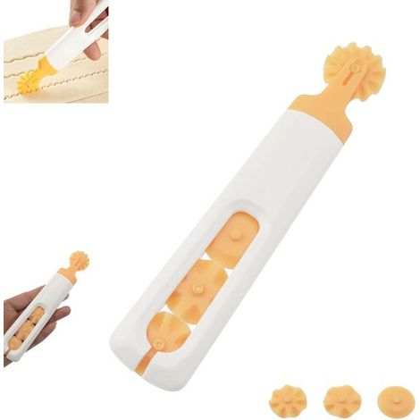 Tagliapizza/coltello per crosta/rotolo per pizza in un unico pezzo. Lama affilata, lavabile in lavastoviglie. Può essere utilizzato per biscotti, torte, pasticcini, ecc. (1/5)