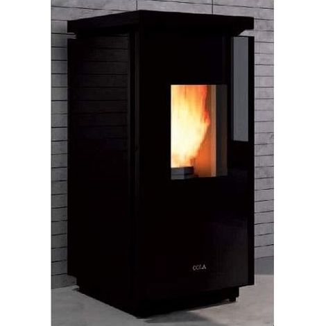 Cola LAA4H90Y Stufa a Pellet ENERGY VETRO Potenza Termica 12,83 - 3,66 kW Efficienza 95% Telecomando Incluso colore Nero (1/2)