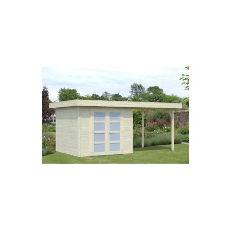 CASETTA DA GIARDINO IN LEGNO D' ABETE NORDICO(28mm) - cm487x250cm -PAVIMENTO ESCLUSO- ITALFROM17