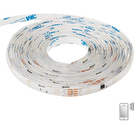 5 Meter langes LED RGB-Band, mit Bluetooth und Fernbedienung
