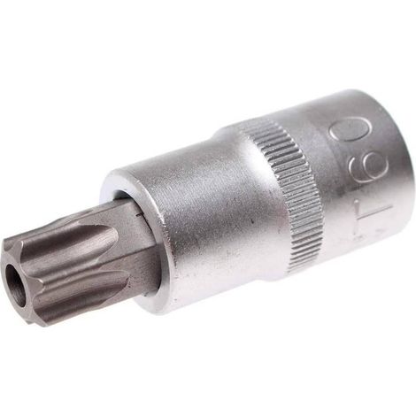 Douille à Embouts 12,5 mm (1/2) Profil T Torx T60 - Précision et Robustesse, Acier - D-Work