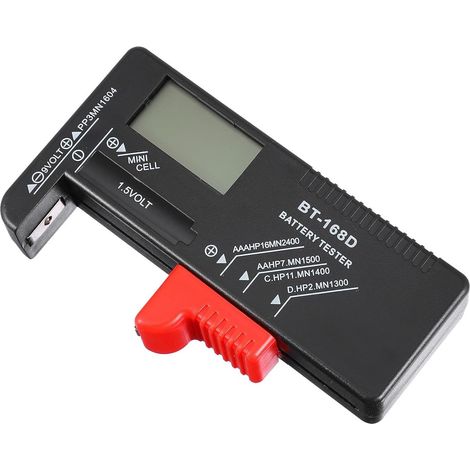 Testeur de Piles Numérique Portable et Compact Compatible Piles Bouton Aa Aaa 15V 9V Affichage Analogique Clair pour Test Batterie Domestique