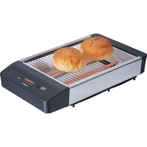 Grille-pain plat en acier inoxydable Grille-pain plat Flachtoaster Acier inoxydable noir. (1/5)