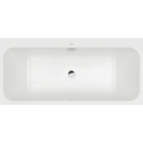 Baignoire droite 180 x 80 VILLEROY & BOCH Architectura + Vidage de baignoire WIRQUIN chromé