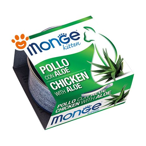 Monge Fruits Cat Kitten Pollo e Aloe - Lattina 80 Gr -