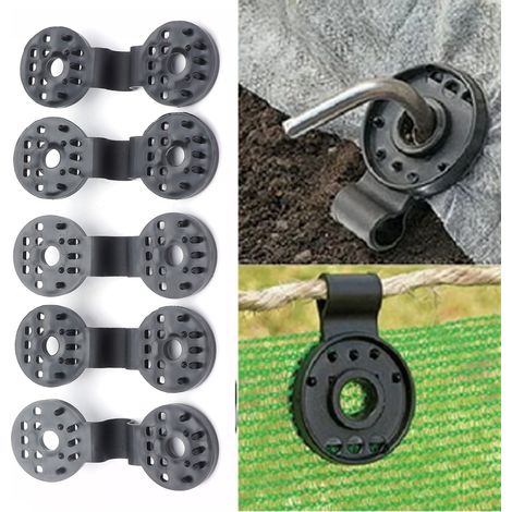 Clips de Filet pour Serre et Ombre [20Pcs] Clips Double Fixation Polyéthène Haute Qualité Noir Accès Facile (1/5)