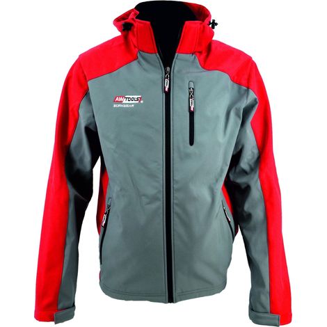 Giacca Softshell Awtools rossa impermeabile e traspirante