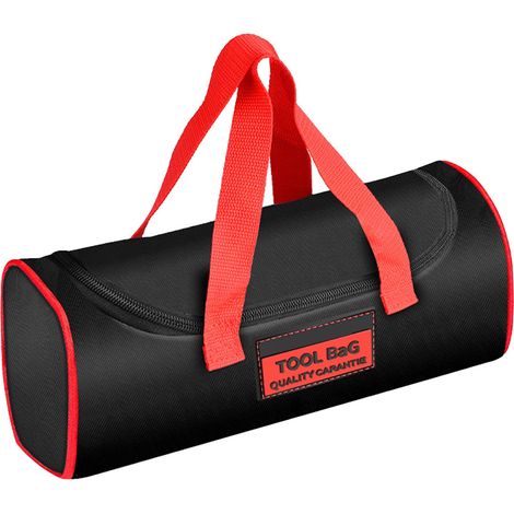 Sac à outils en toile, compartiments multiples, résistant à l'usure, poignée renforcée, organiseur portable pour électricien, double couche, taille XL (1/5)