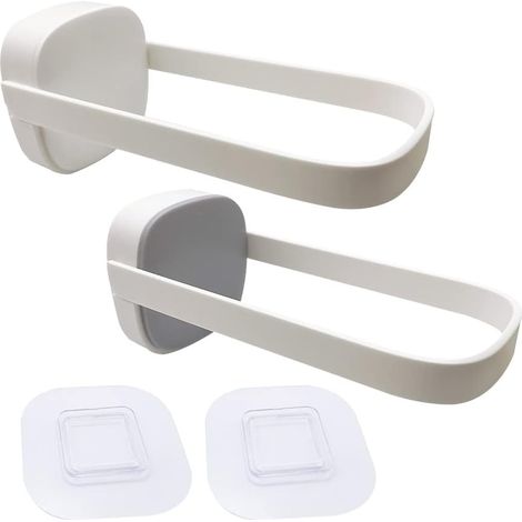Folding Wall Drying Rack - 2 x Folding Wall Hangers, Retractable Wall Organizer, for Living Room, Bedroom, Bathroom, Balcony (White, Grey) (1/5)