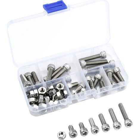 Vis Tête Fraisée - Acier Inoxydable 304 - M6 - Longueurs 10 12 16 20 25 30 mm - Lot de 60 Pièces (1/5)