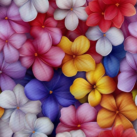 Outdoor dekostoffe oxford - Motiv Bunte Blumen DX18069 (1/5)