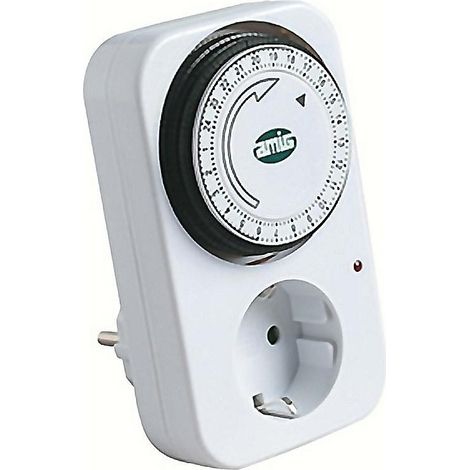 AMIG programador diario 3970 blanco blister , Programador diario mecánico con interruptor e indicador de funcionamiento. Mod. 3970. - Policarbonato. - 8 x 7,5 x 11,4 cm. - Blanco.