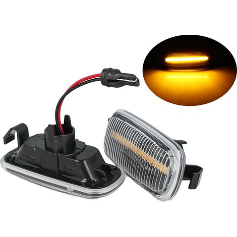 Kit Freccia Laterale a Led Side Marker Lente Trasparente Luce Arancione Per Audi A3 S3 8P A4 S4 RS4 B6 B7 B8 A6 S6 RS6 C5 C7 OEM 8N0949127A (1/3)