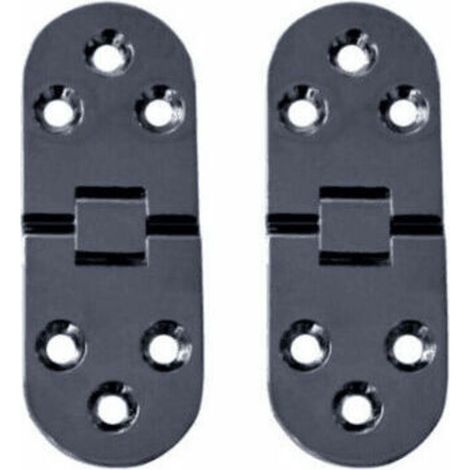 10 Pièces Charnières de Table Pliantes Plat Porte Cabinet Pliable Charnières Alliage Zinc Charniere Porte Placard,Round Edge Charnières pour Porte de Meuble avec vis,pour Table de Cuisine,Meubles Bure (1/4)