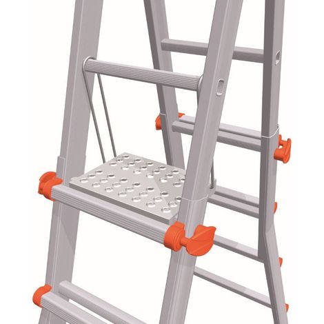 Plataforma de trabajo GIERRA multifunción telescópica 150 kg, 4 posiciones ajustables.