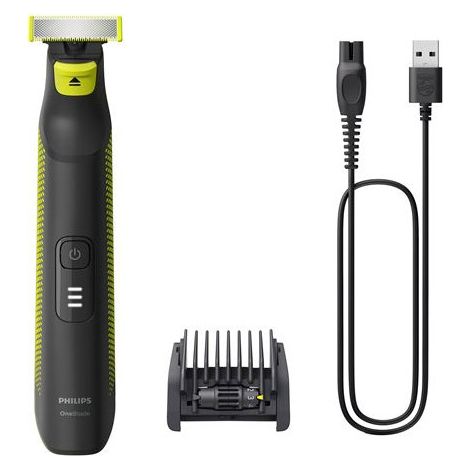 Philips – Rasoir électrique homme OneBlade Pro QP6506 – Technologie de rasage unique – Autonomie 90 minutes – Puissance 5,4 W – Design noir