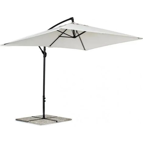 Ombrellone mod Viro 4x4 mt a braccio decentrato alluminio colore BEIGE M0469-21 (1/2)