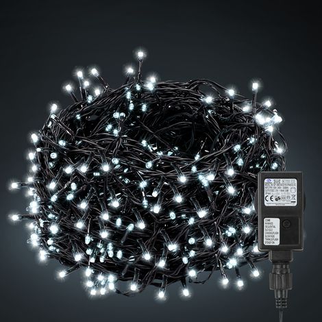 Wolketon 30M 300LED 8-mode IP44 festone luce di Natale all'aperto decorazione giardino interno per Natale compleanno matrimonio soggiorno bianco freddo (1/5)