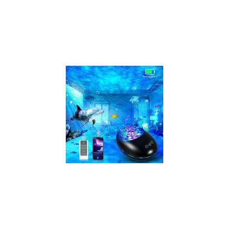 Veilleuse projecteur avec télécommande et minuterie, rechargeable par USB, lampe de projecteur Bluetooth avec 8 modes de couleur et 8 mélodies de la nature pour enfants, adultes, décoration de fête
