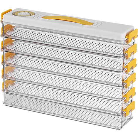 Boîte à boulettes multicouche empilable en plastique, conteneur de stockage des aliments pour réfrigérateurs, comptoirs de cuisine (1/5)
