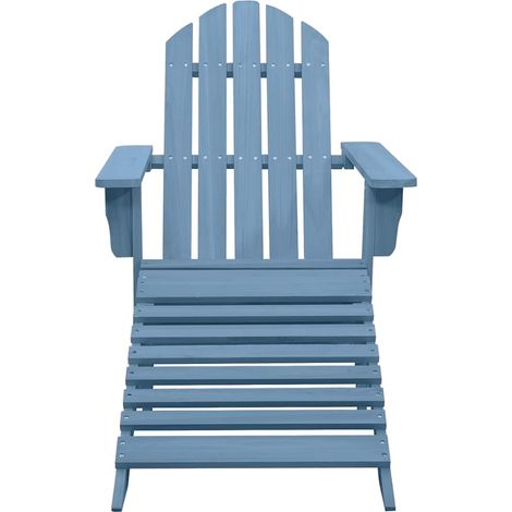 Sedia Giardino Sedute da esterno Adirondack con Ottomana Massello di Abete Blu (1/3)