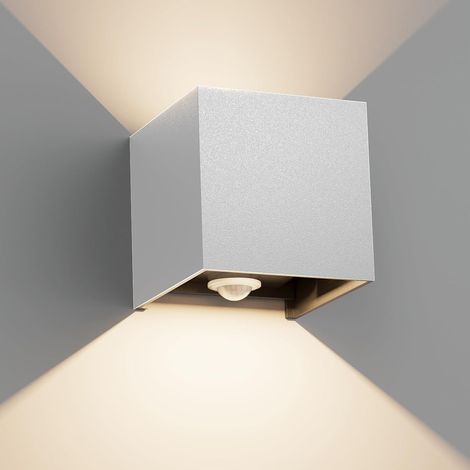 Außenwandleuchte – 12 W – Aluminium – Bewegungsmelder – IP65 – Grau (1/5)