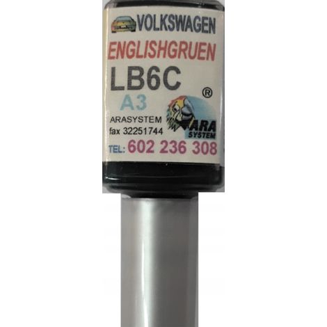 VW LB6C A3 EnglishGruen Retoque de pintura para coches Reparación de arañazos (1/5)
