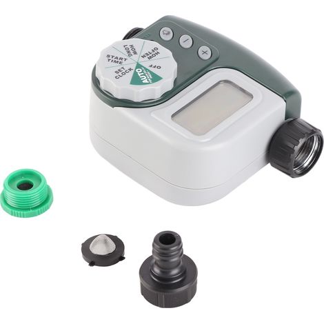 Programmateur d'arrosage automatique numérique, contrôleur d'irrigation de jardin avec connecteur G3/4, fonction pluie et manuel, ABS vert (1/5)