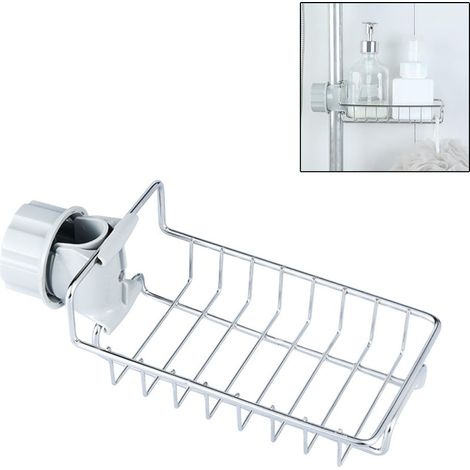 Support de rangement suspendu en acier inoxydable pour robinet de salle de bain et cuisine (1/5)