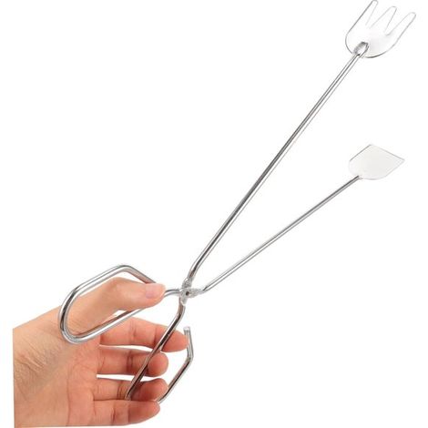 Robuste pinze per legno per campeggio e falò, che garantiscono una cottura e un taglio della legna sicuri. Impugnatura ergonomica. Accessorio portatile per grigliare in sicurezza e (1/4)