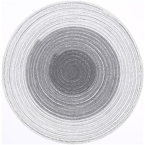 KLVGTIFS PU - Ensemble de table à manger avec 4 sets de table ronds gris acier