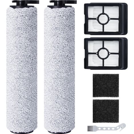 Rouleau de brosse de rechange et filtre HEPA pour BISSELL CrossWave HF3 Aspirateur Balai Laveur Sans Fil (3598N), 2 rouleaux de brosse + 2 filtres HEPA + 2 éponges filtrantes + 1 brosse de nettoyage (1/5)