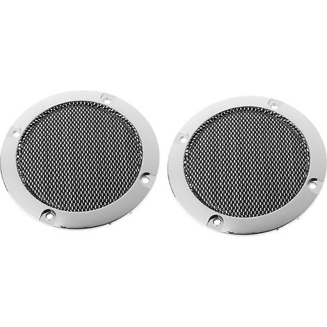Lot de 2 grilles décoratives circulaires en métal noir de 7,6 cm (3 pouces) pour haut-parleurs. (1/5)