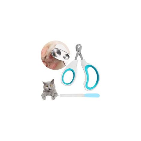 Coupe Griffes Chat, 2mm Trou Conique Coupe Ongle Chat, Coupe Griffe Chat Coupe Ongle pour Chiots et Petits Animaux Chat Accessoire pour Simple à Utiliser pour un Novice Avec Lime-Griffes(Bleu) (1/5)