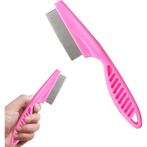 Peigne à puces pour chats Brosse de nettoyage pour animaux de compagnie à Peigne anti-puces avec dents haute résistance, peignes anti-taches pour petits chiens (1/5)