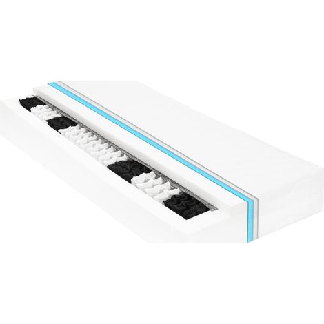 Luxe Matelas de lit pour Adulte et Enfant - 100 x 200 cm 7 zones Ressort ensaché 20 cm H2 BV156578 - BonneVie (1/5)