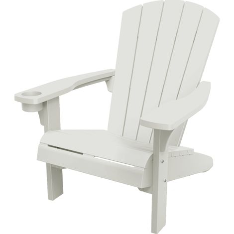 KETER Tumbona de Jardín piscina terraza resina ALPINE ADIRONDACK BLANCA 80x93x93 cm AnxPxAl (1/5)