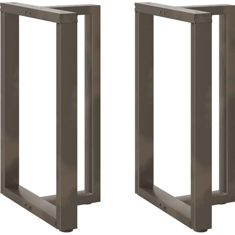 vidaXL Patas para mesa de bar en forma de T (2 unidades), color negro, 60 x 35 x (90-91) cm, acero (1/2)