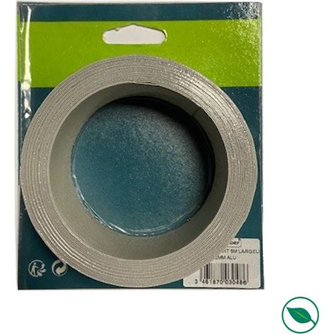 Forestea – Bande de chant stratifié aluminium 5m – Largeur 42mm – Collage à chaud pour habillage plan de travail – Corps massif en alliage léger