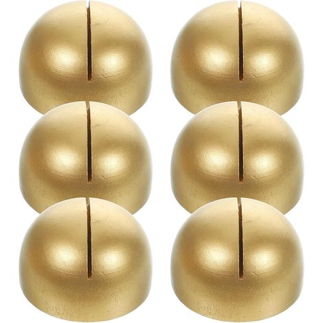 Porte-Cartes en Bois Décoration Originale pour Salle à Manger Base Dorée, Lot de 6 Supports de Numéro de Table Affichage de Photos et Papiers pour Mariage (1/5)
