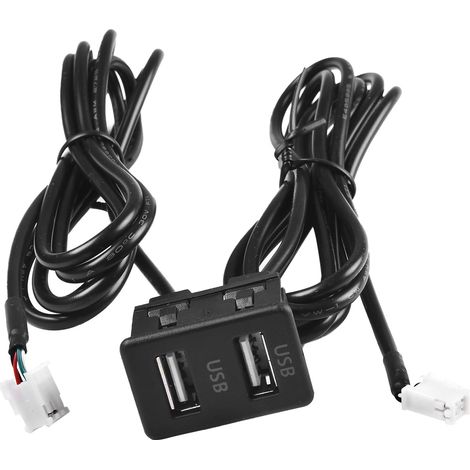 Support De Tableau De Bord - Prise Double Usb - Câble De 145 Cm - Pour Voiture - 1 Pièce (1/5)