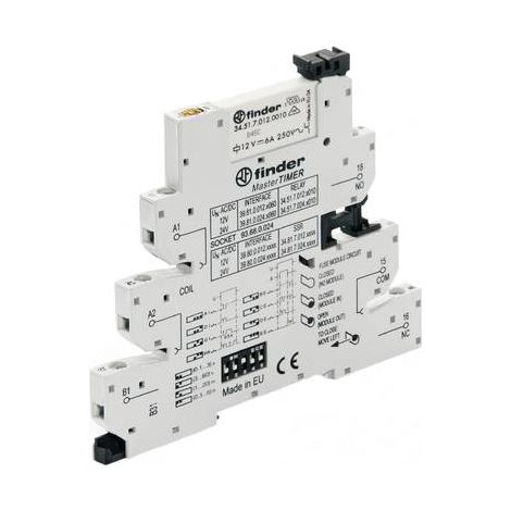 Relais temporisé finder MasterTimer 12 V 8 fonctions