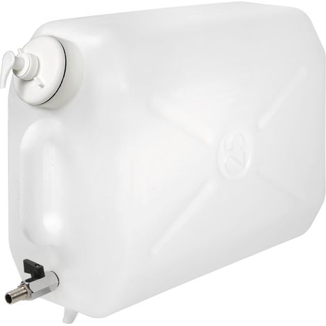 Tanica In Plastica, Con Rubinetto In Metallo E Dispenser Porta Sapone - 25 L (1/5)